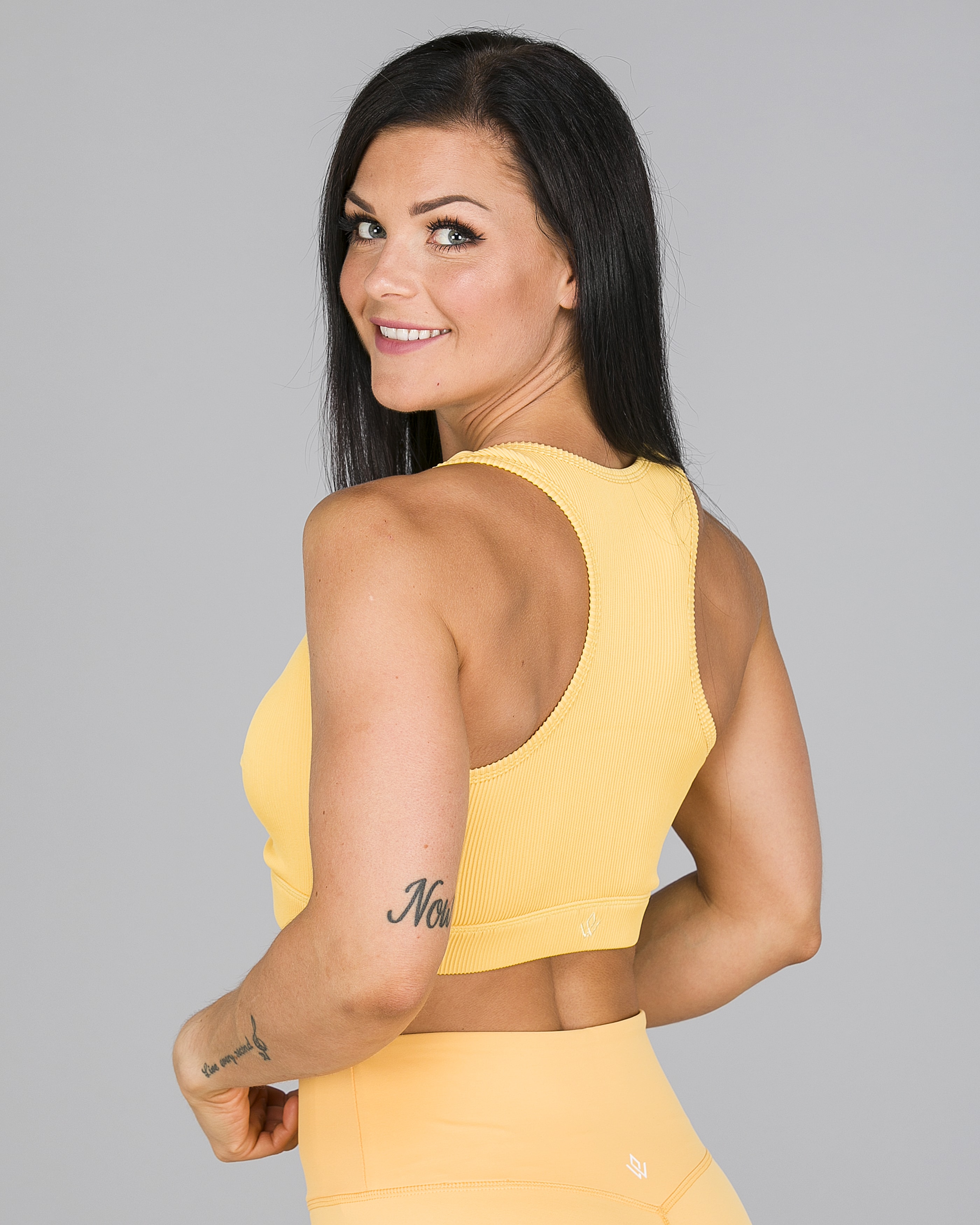 Workout Empire - Core Ribbed Knot Sportsbh - Buff Yellow4