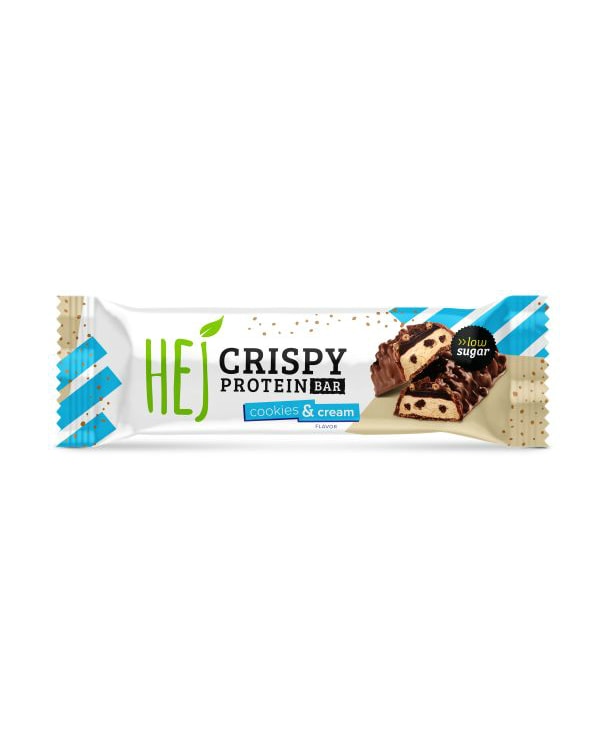 HEJ Crispy Bar Cookies & Cream 45g - protein bars
