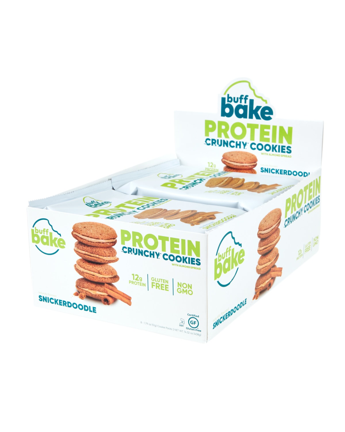 Buff Bake Crunchy Protein Cookies Snickerdoodle 8x51g - the