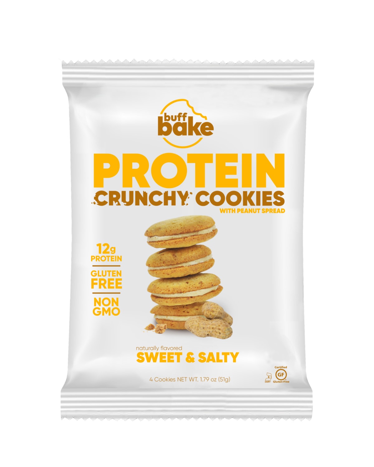 Buff Bake Crunchy Protein Cookies Sweet & Salty 51g - the