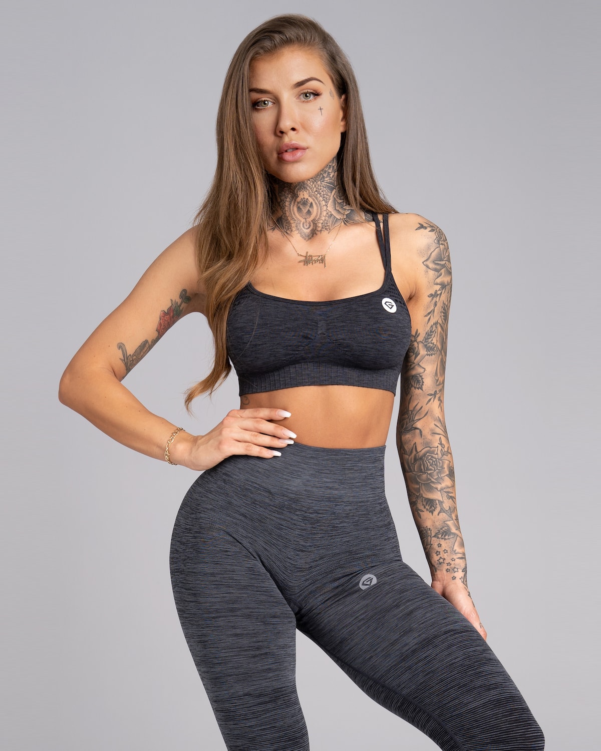 Gym Glamour Seamless Sportsbh Dark Blue - XS - the