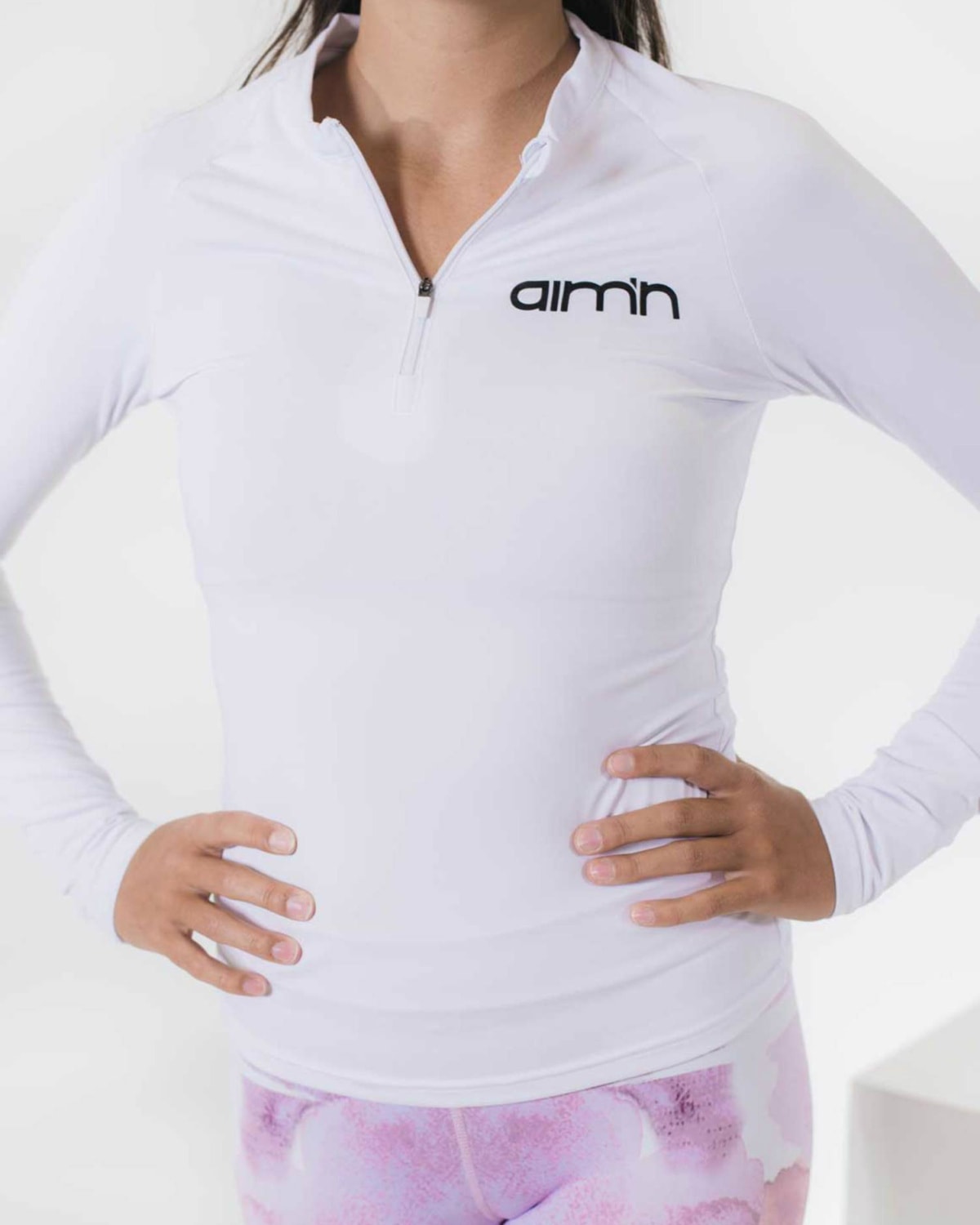 aimn white long sleeve
