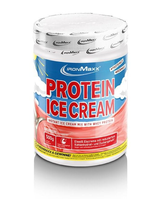 IronMaxx Protein Ice Cream Strawberry 500g - mix powder