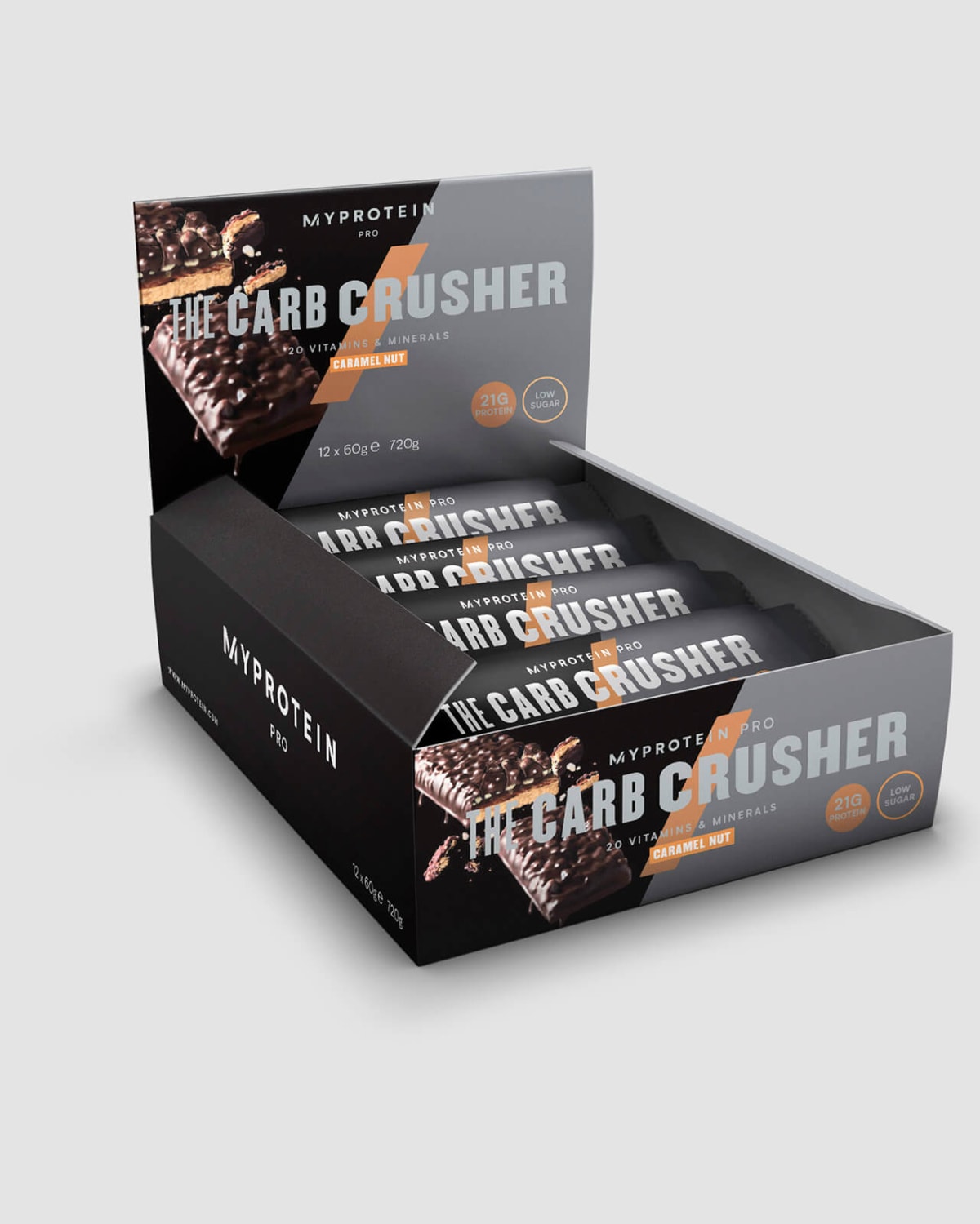 MyProtein Carb Crusher - Caramel Nut 12x60g - cocoa powder