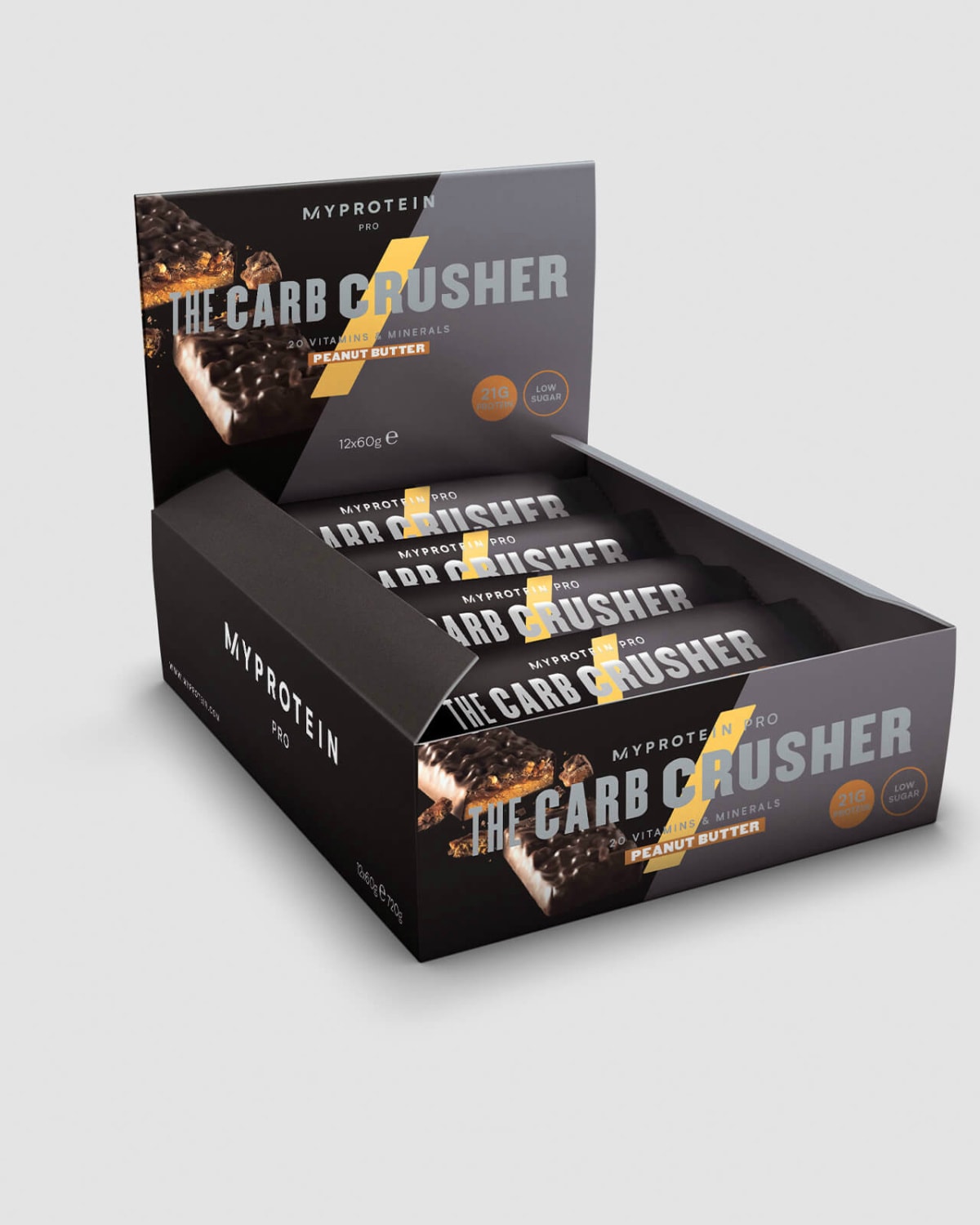 MyProtein Carb Crusher - Peanut Butter 12x60g - cocoa powder