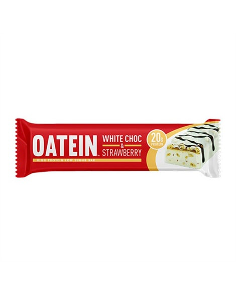 Oatein Protein Bar Dark White Chocolate & Strawberry 60g - collagen powder