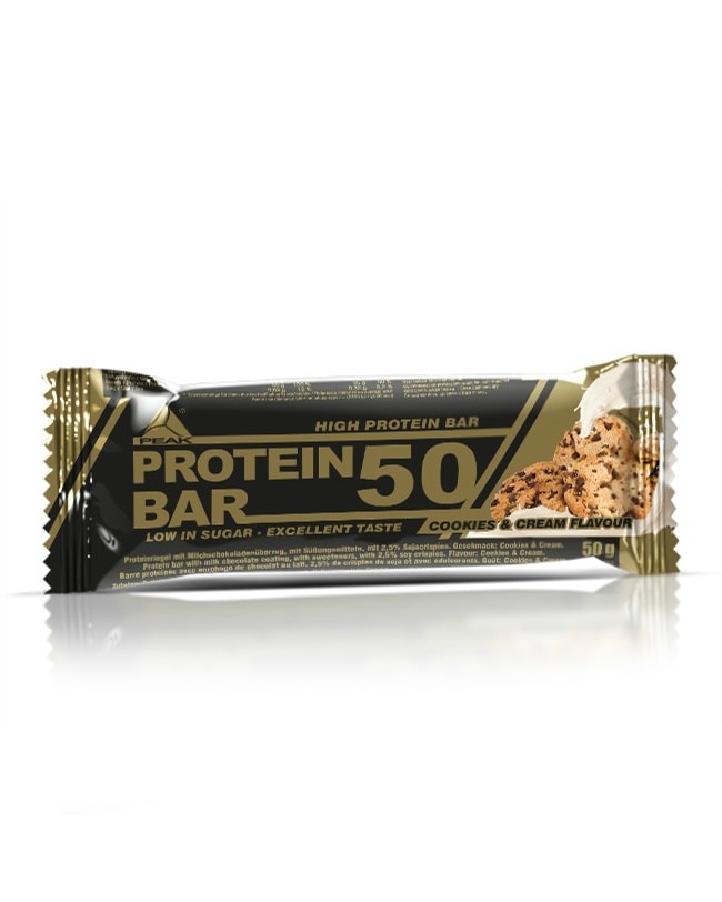 PEAK Protein Bar - Cookies & Cream 50g - collagen powder