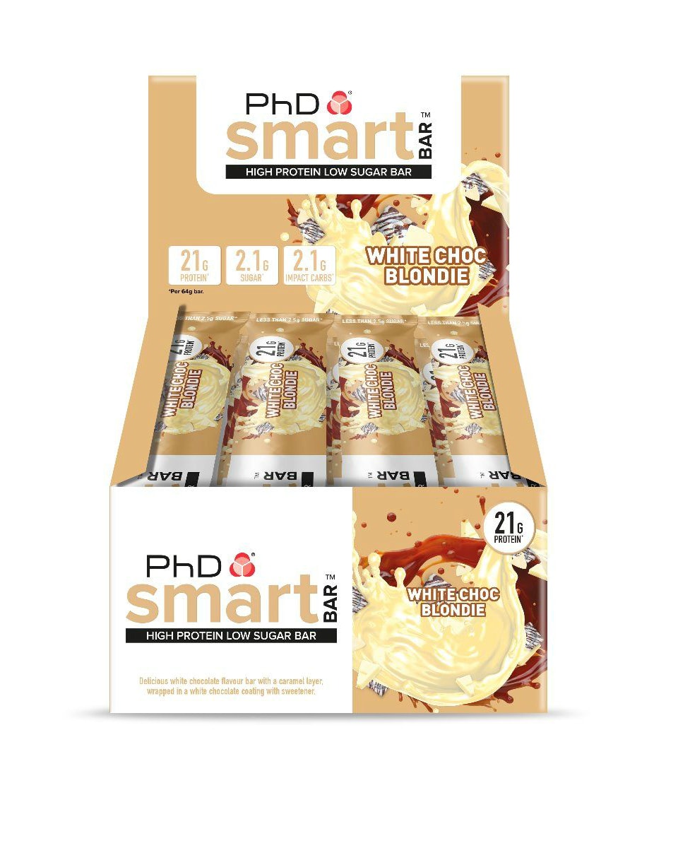 PhD Smart Bars White Chocolate Blondie 12x64g - proteinbar