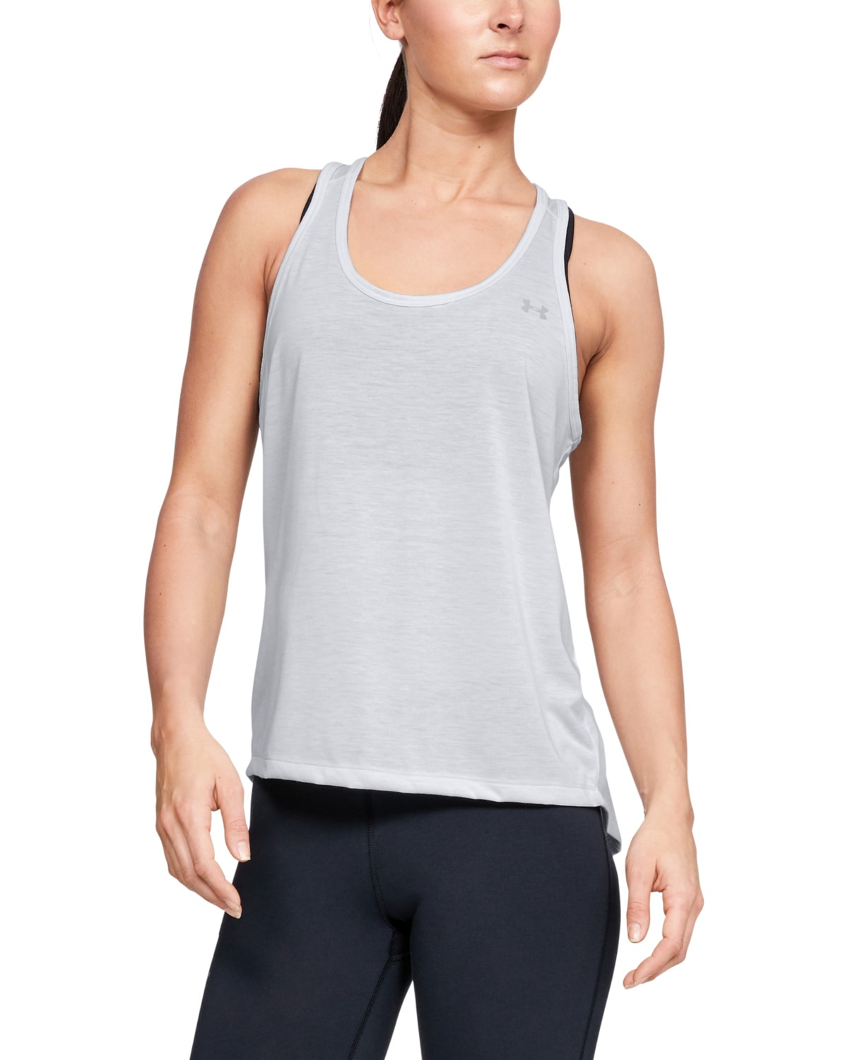 Under Armour Whisperlight Tie Back Tank - Gray - XL - design