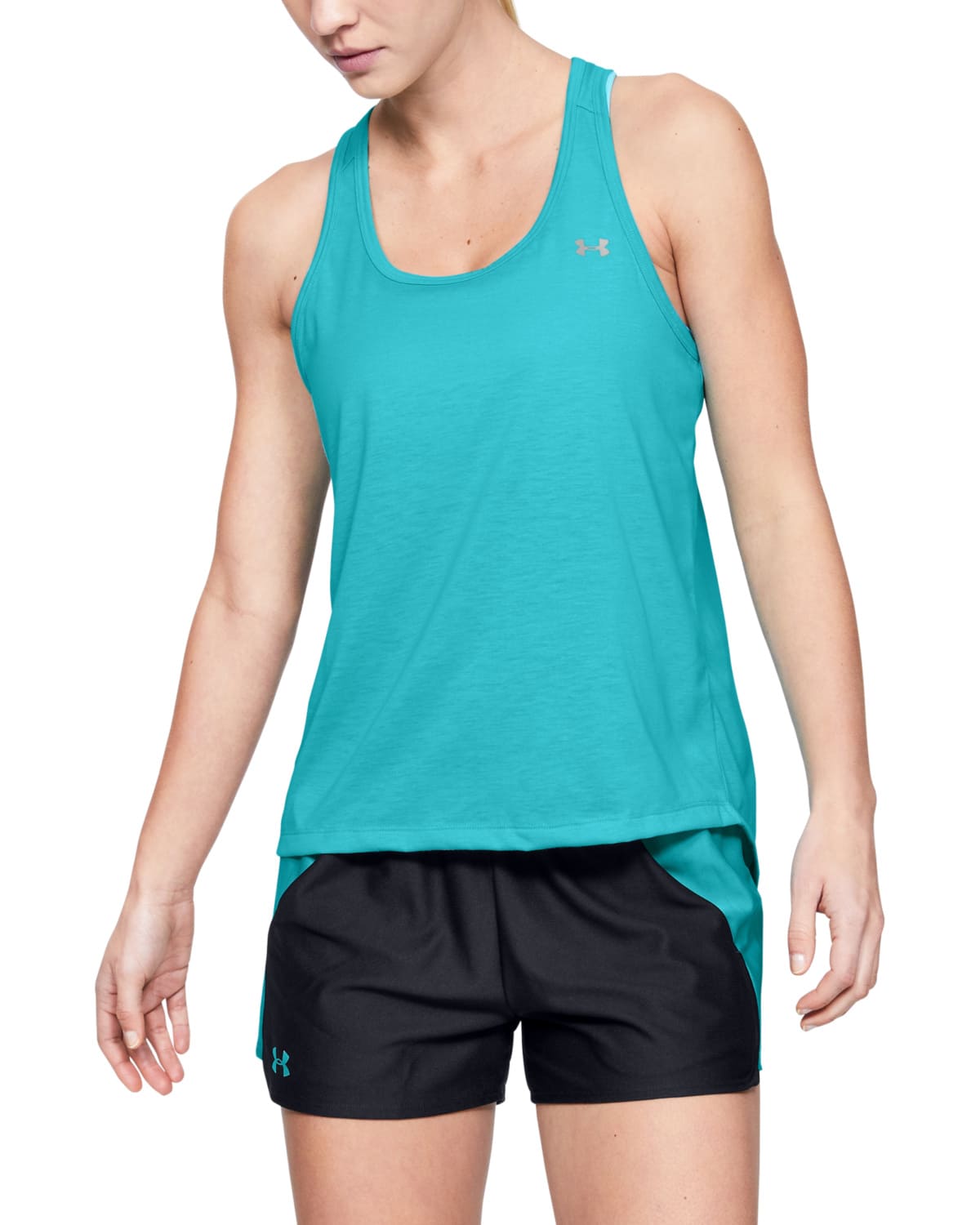 Under Armour Whisperlight Tie Back Tank - Breathtaking Blue - M - design