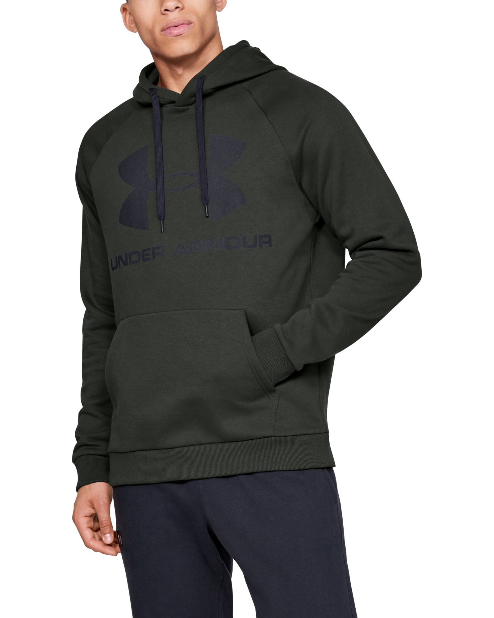Under Armour Rival Fleece Logo Hoodie Green Tights.no