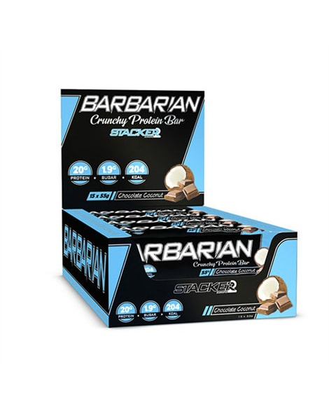Stacker2 Barbarian Bars Chocolate Coconut 15x55g - proteinbar
