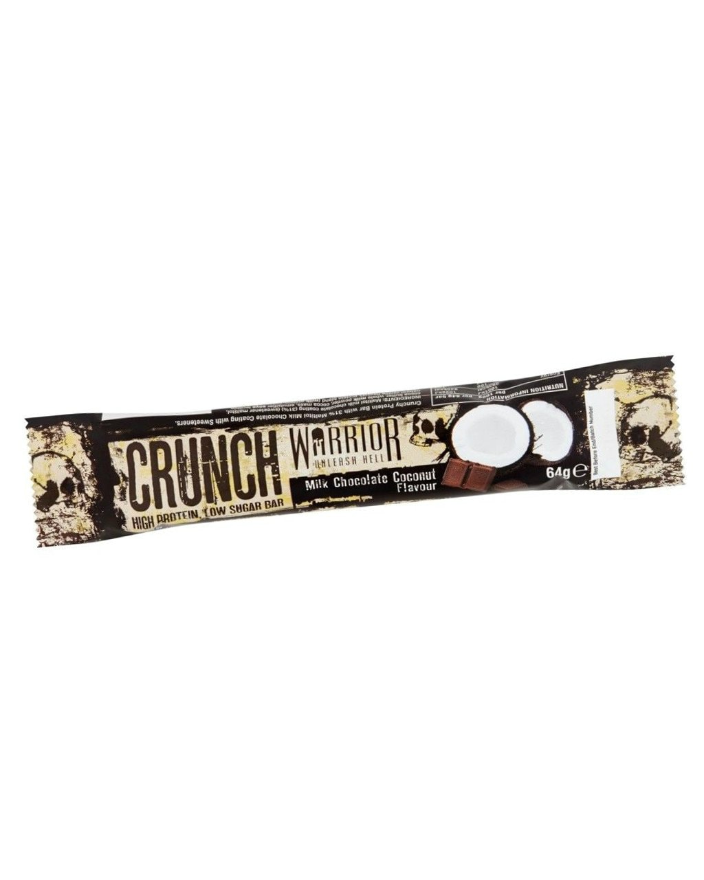 Warrior Crunch Bar Milk Chocolate Coconut 64g - vanilla protein powder