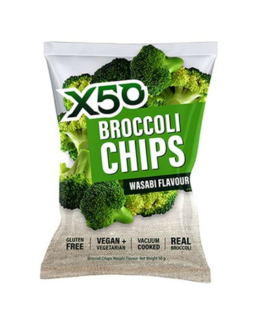 X50 Broccoli Chips Wasabi 50g - increase metabolism
