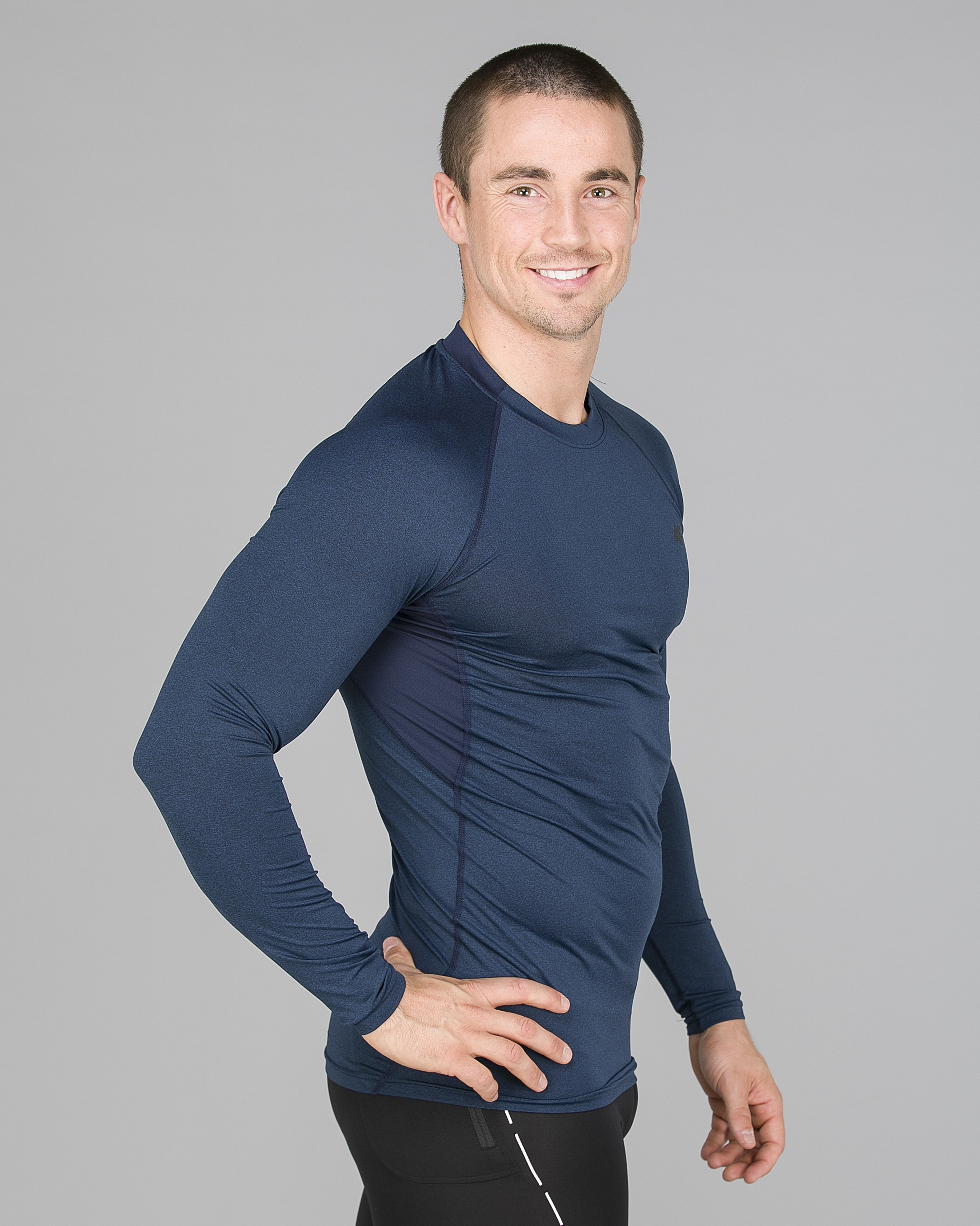 4F Functional Long Sleeve Men - Navy Melange2