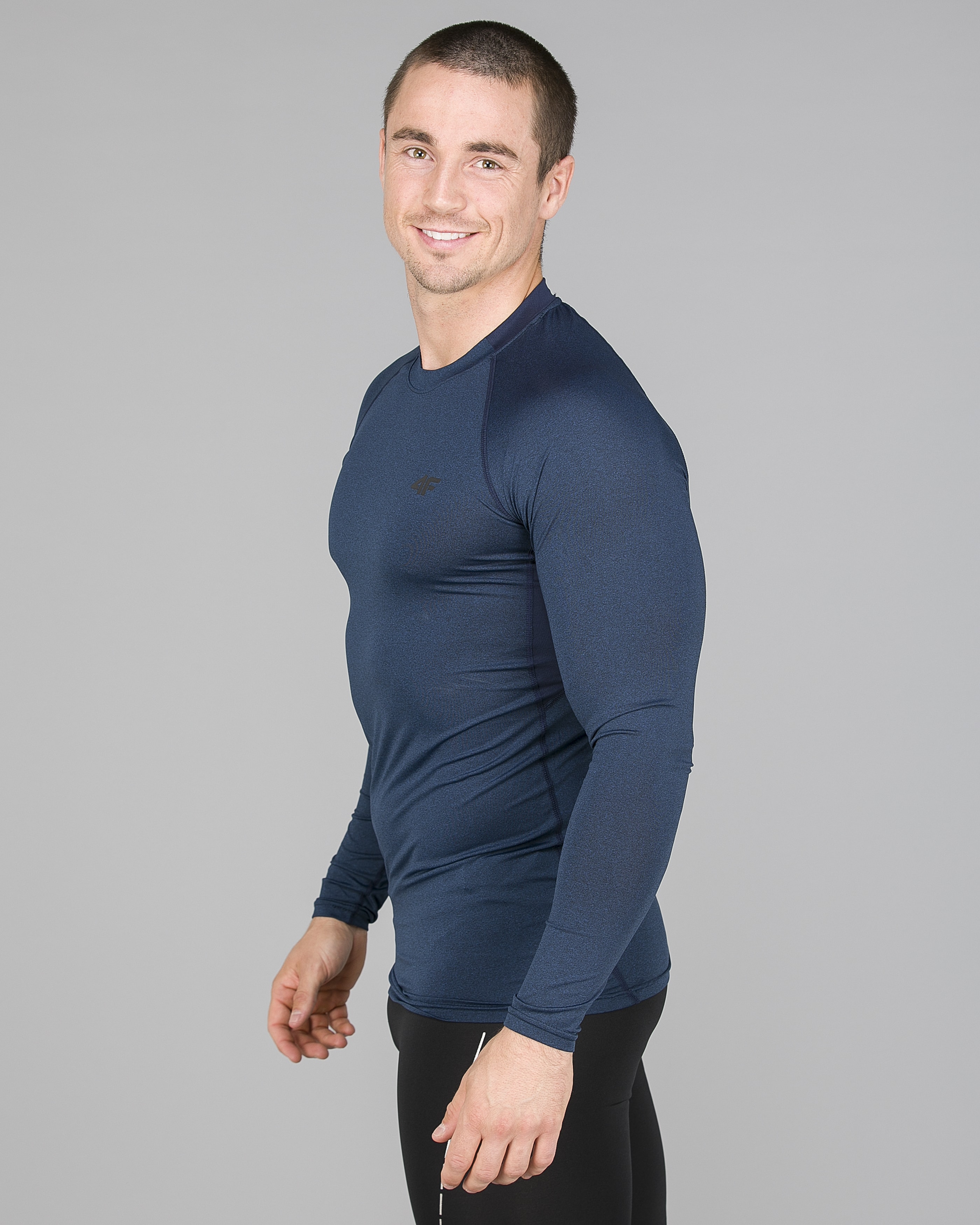 4F Functional Long Sleeve Men - Navy Melange4