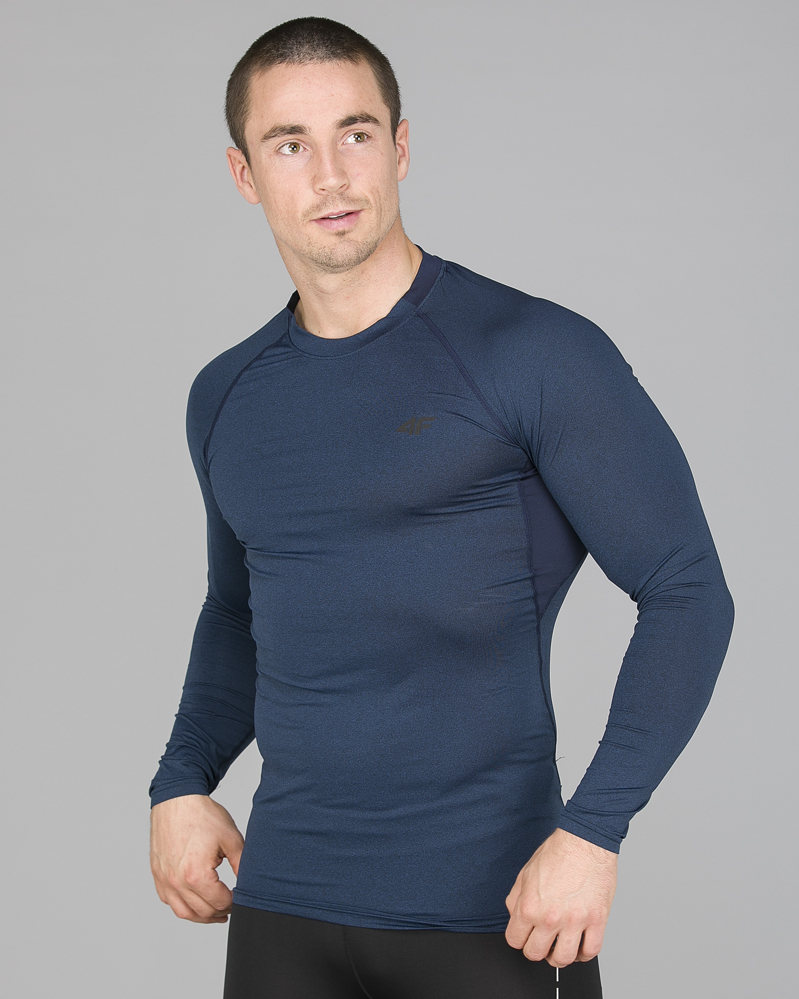 4F Functional Long Sleeve Men - Navy Melange6