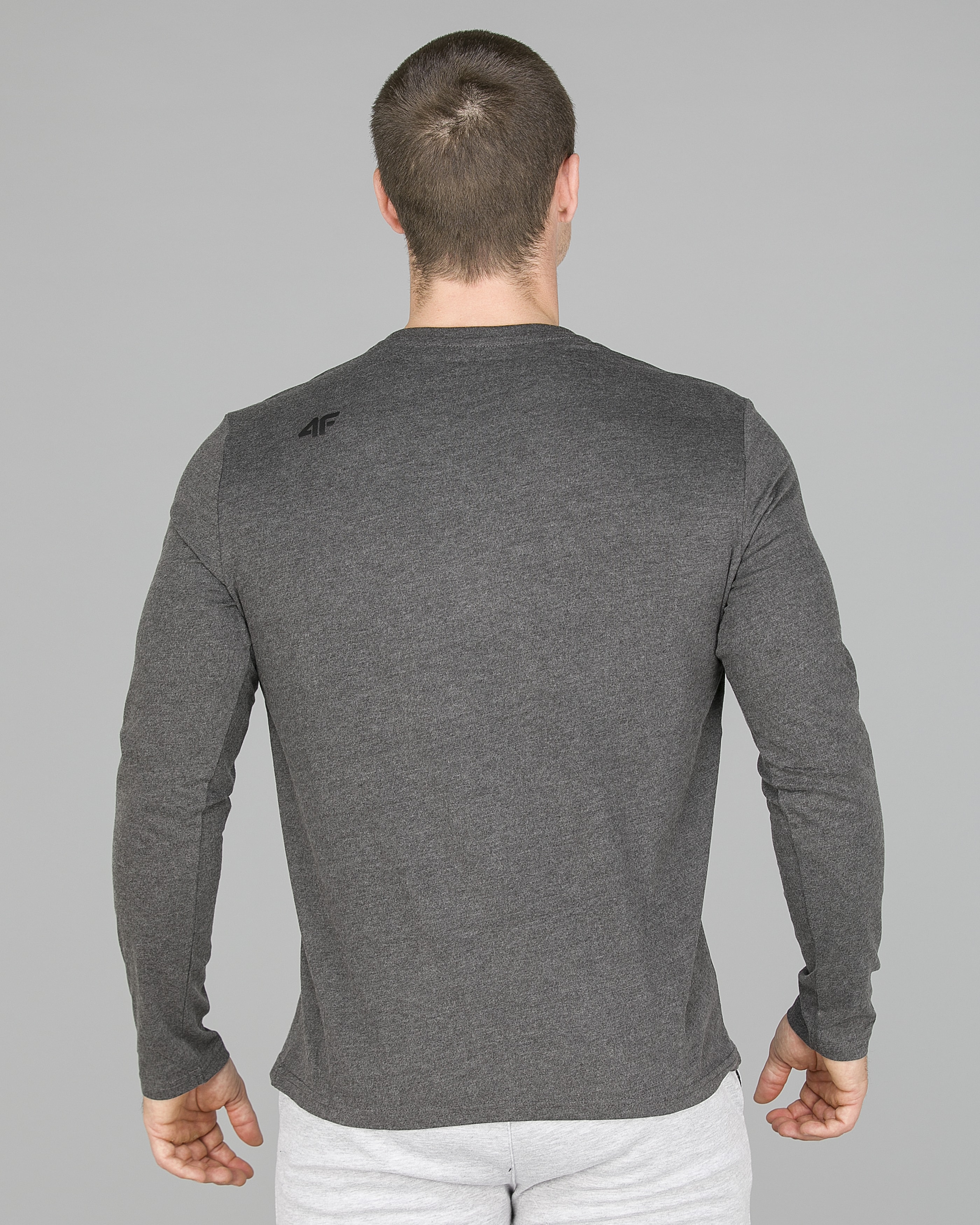4F Long Sleeve Men - Dark Grey Melange2