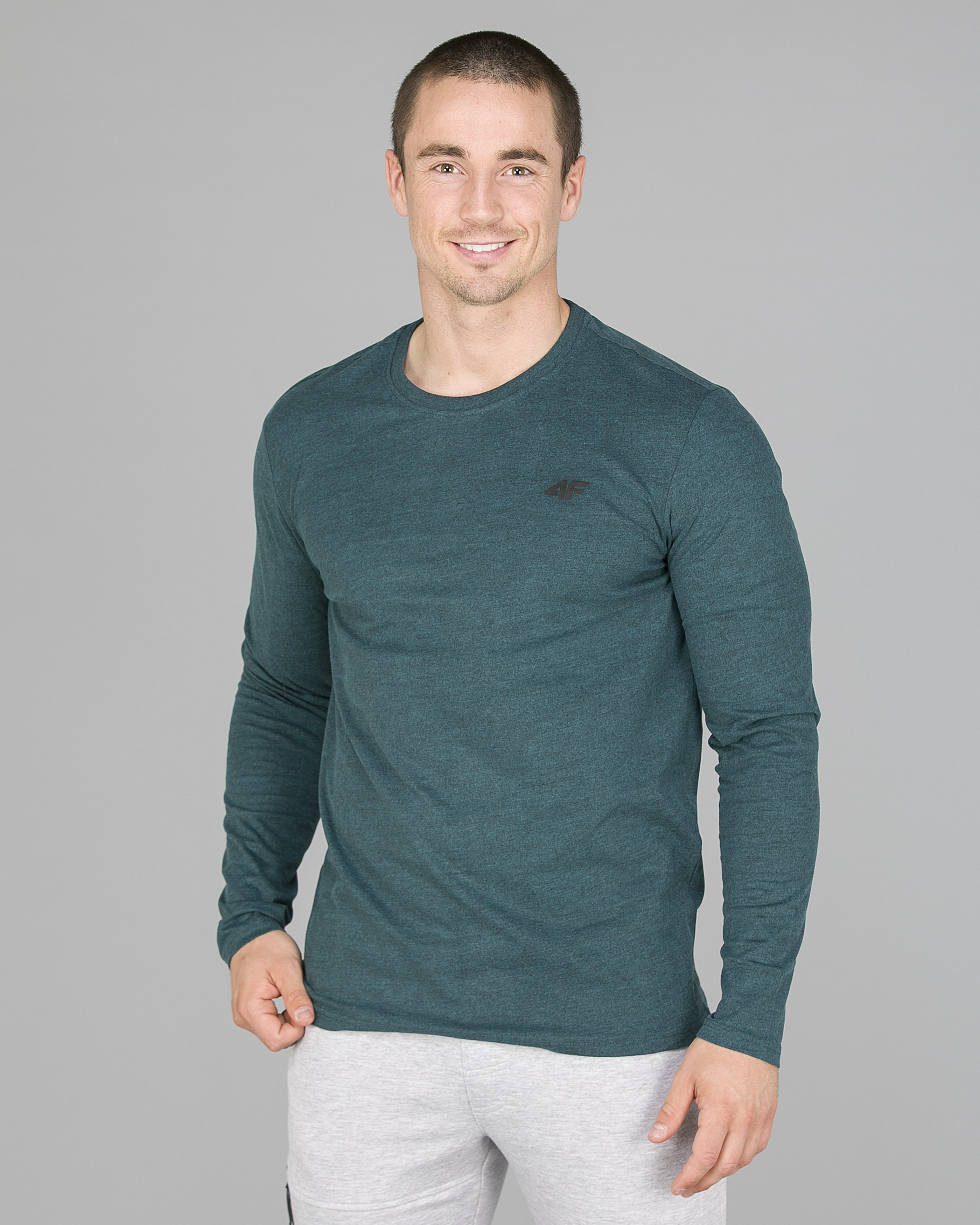 4F Long Sleeve Men - Teal Melange1