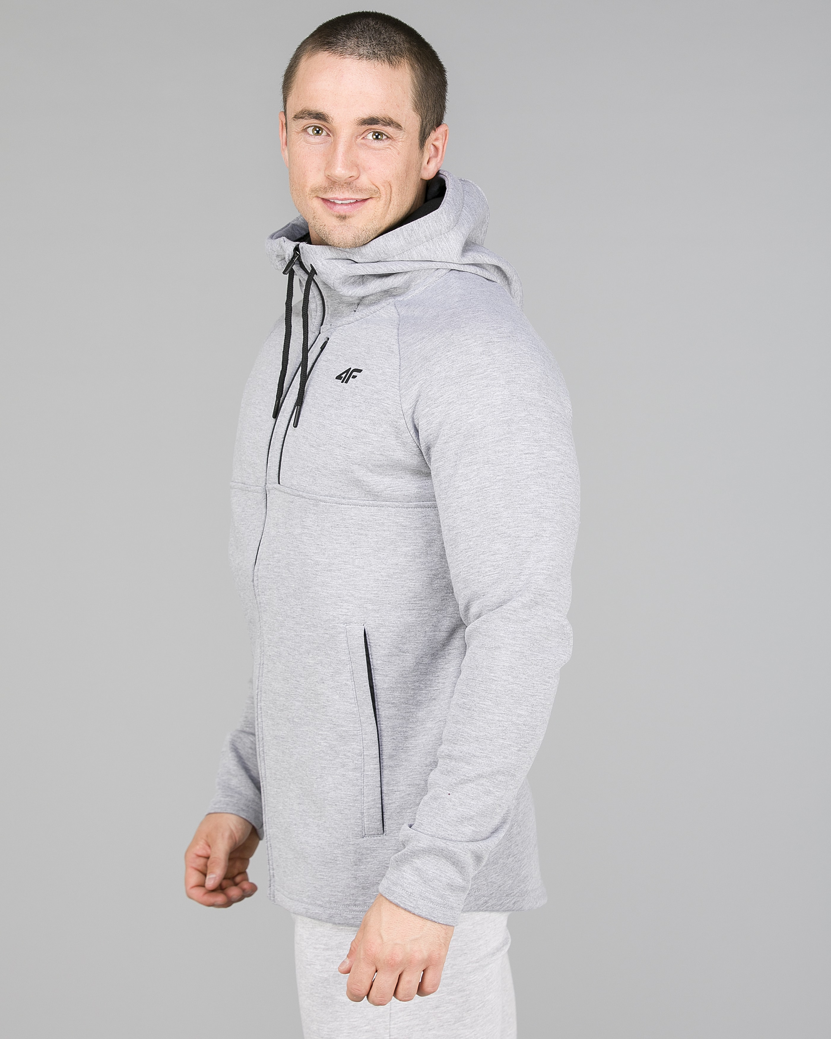 4F Sweatshirt Men - Light Grey Melange2