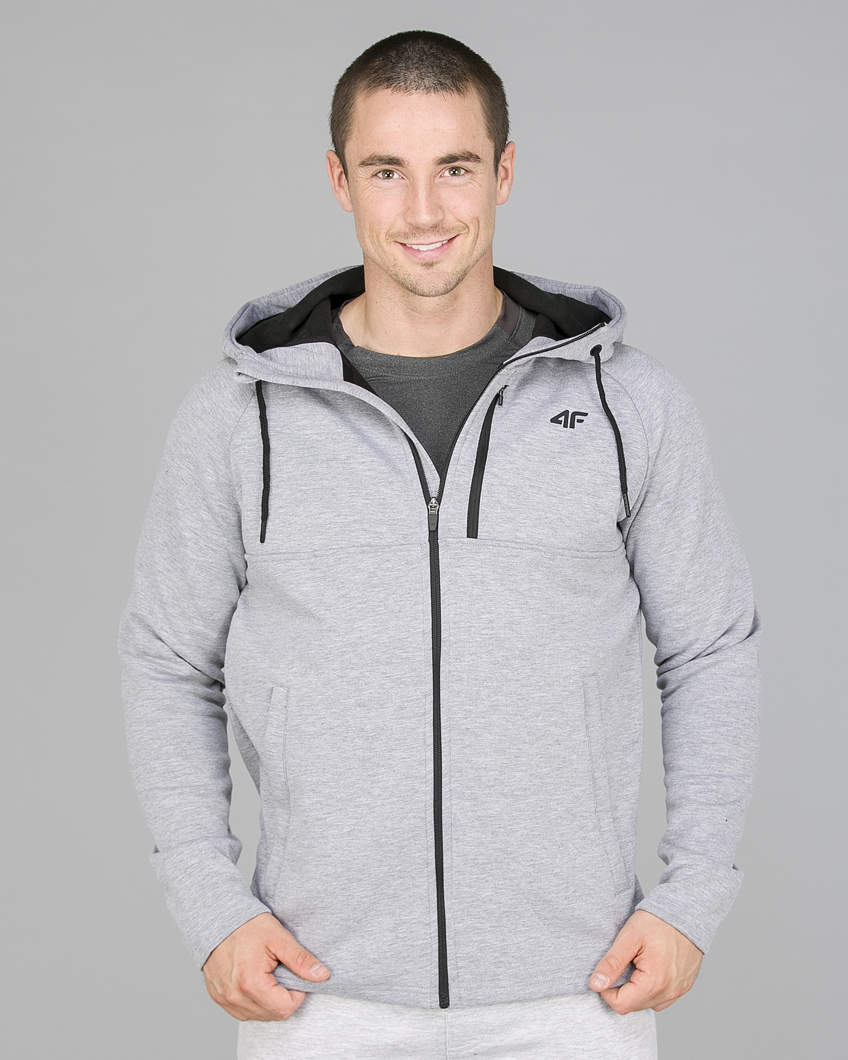 4F Sweatshirt Men - Light Grey Melange6