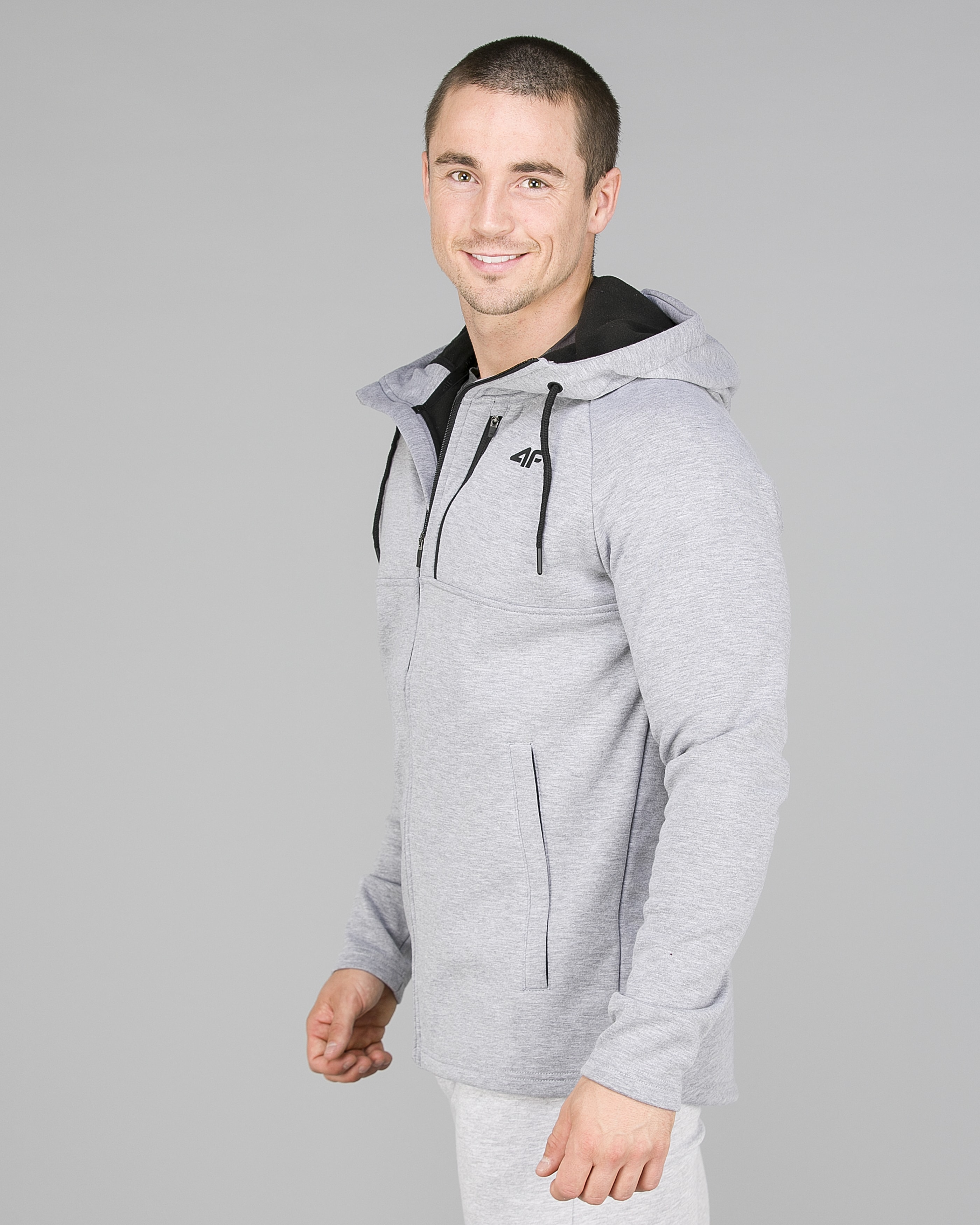 4F Sweatshirt Men - Light Grey Melange7