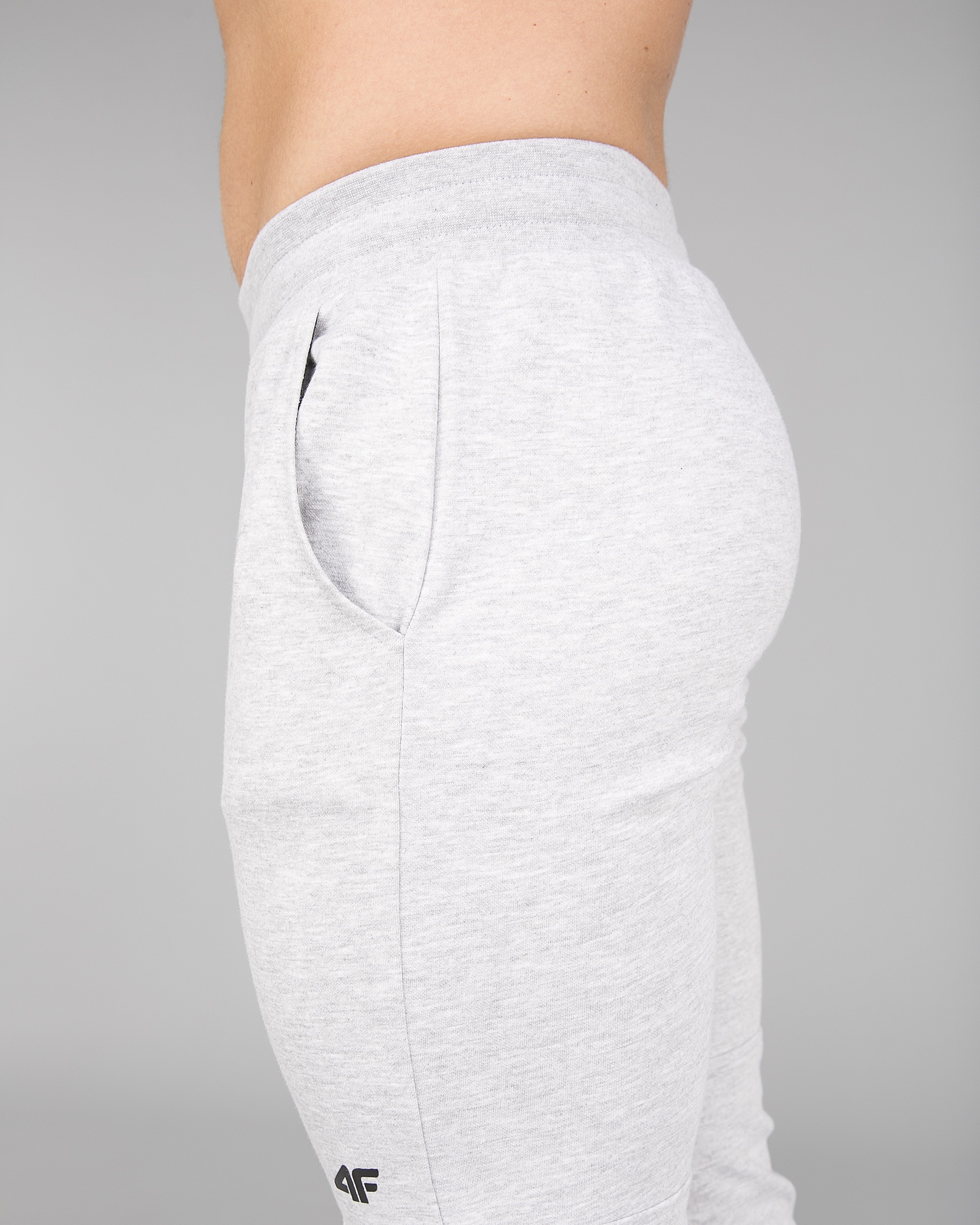 4F Trousers Men - Light Grey Melange6