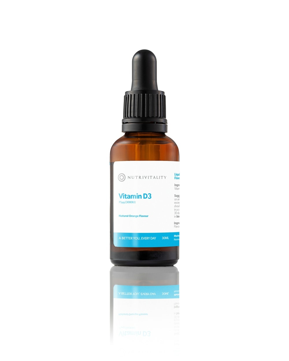 Nutrivitality - Liquid Vitamin D3 Super-Strength - 100x4000IU - til