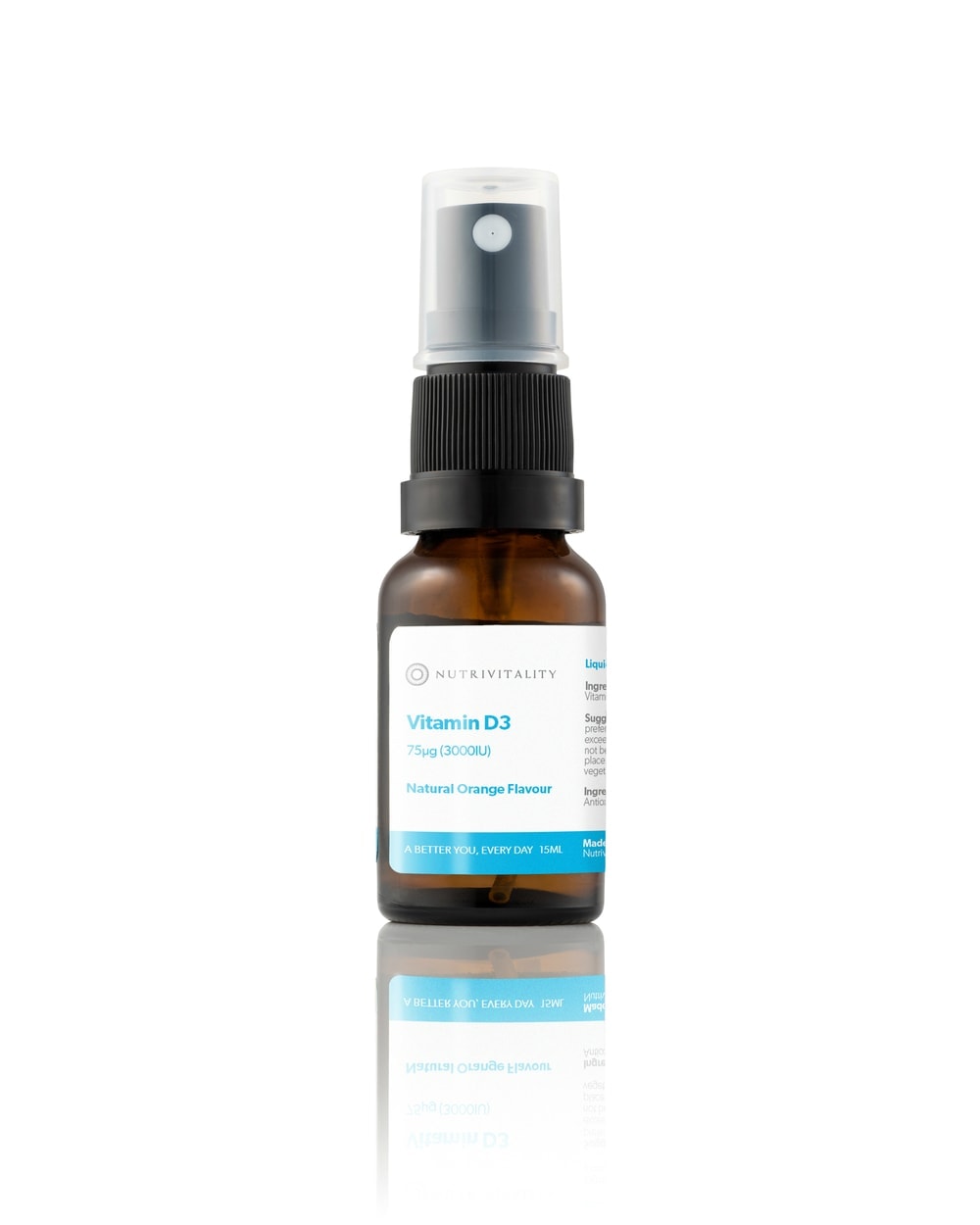 Nutrivitality - Vitamin D3 Spray Super-Strength - 40x3000IU - til