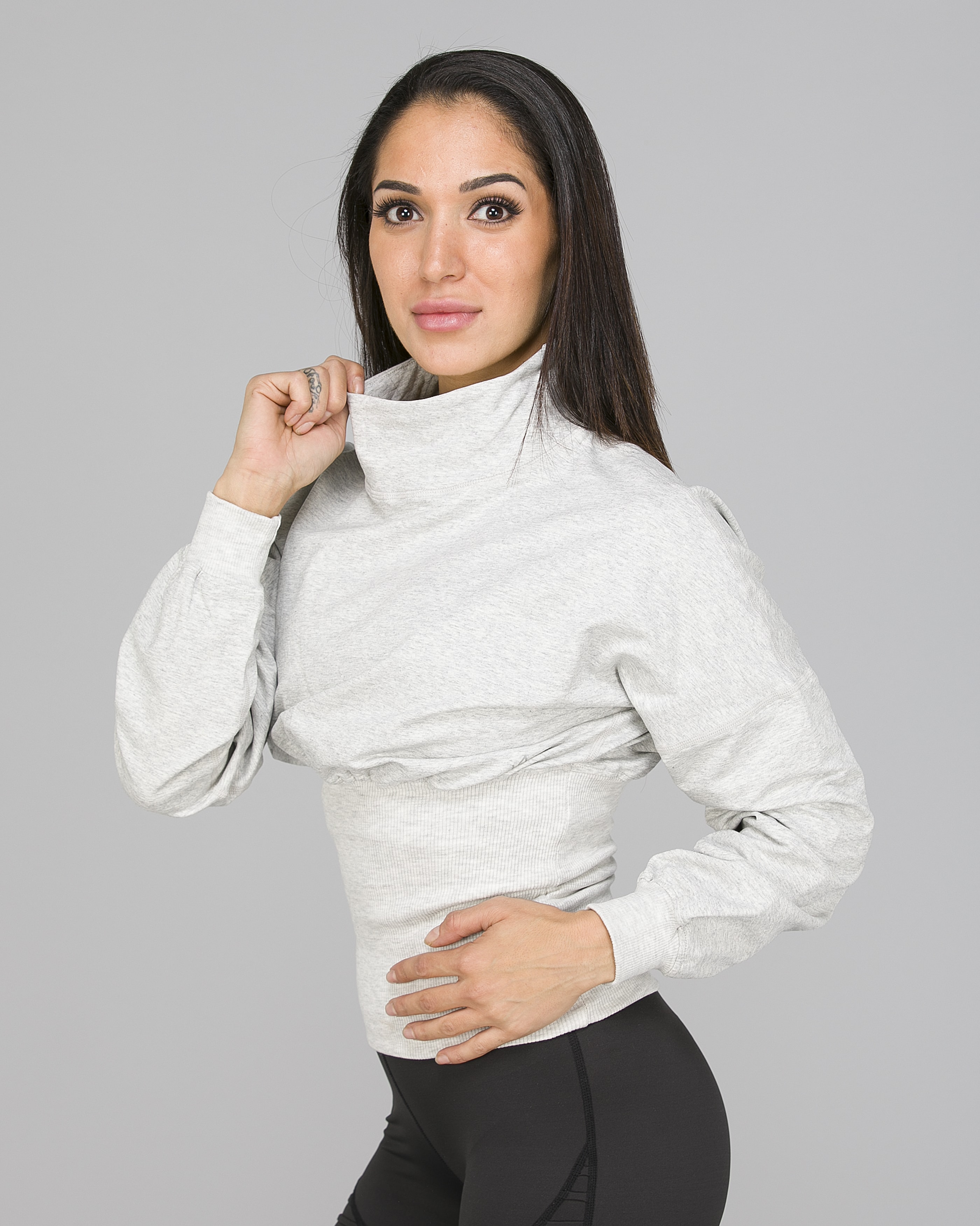 Workout Empire With Confidence Sweater Light Grey Tights.no