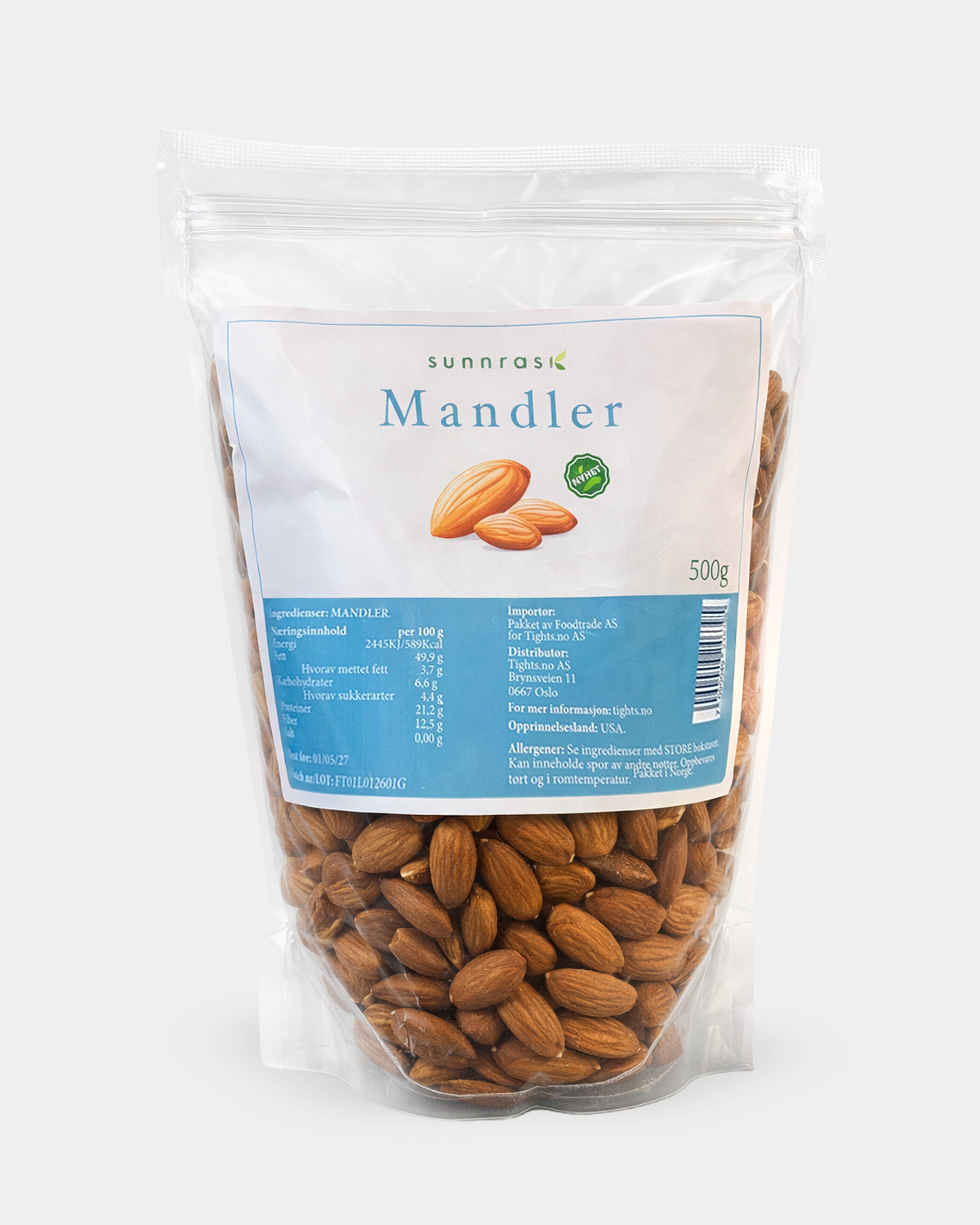 SunnRask Mandler 500g