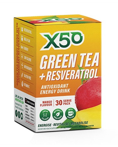 X50 Green Tea + Resveratrol - Mango - shake mix