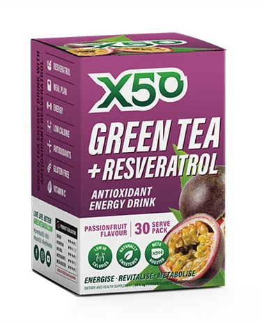 X50 Green Tea + Resveratrol - Passionfruit - shake mix
