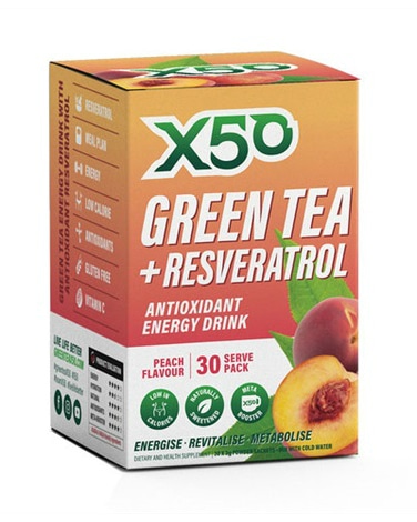 X50 Green Tea + Resveratrol - Peach - shake mix