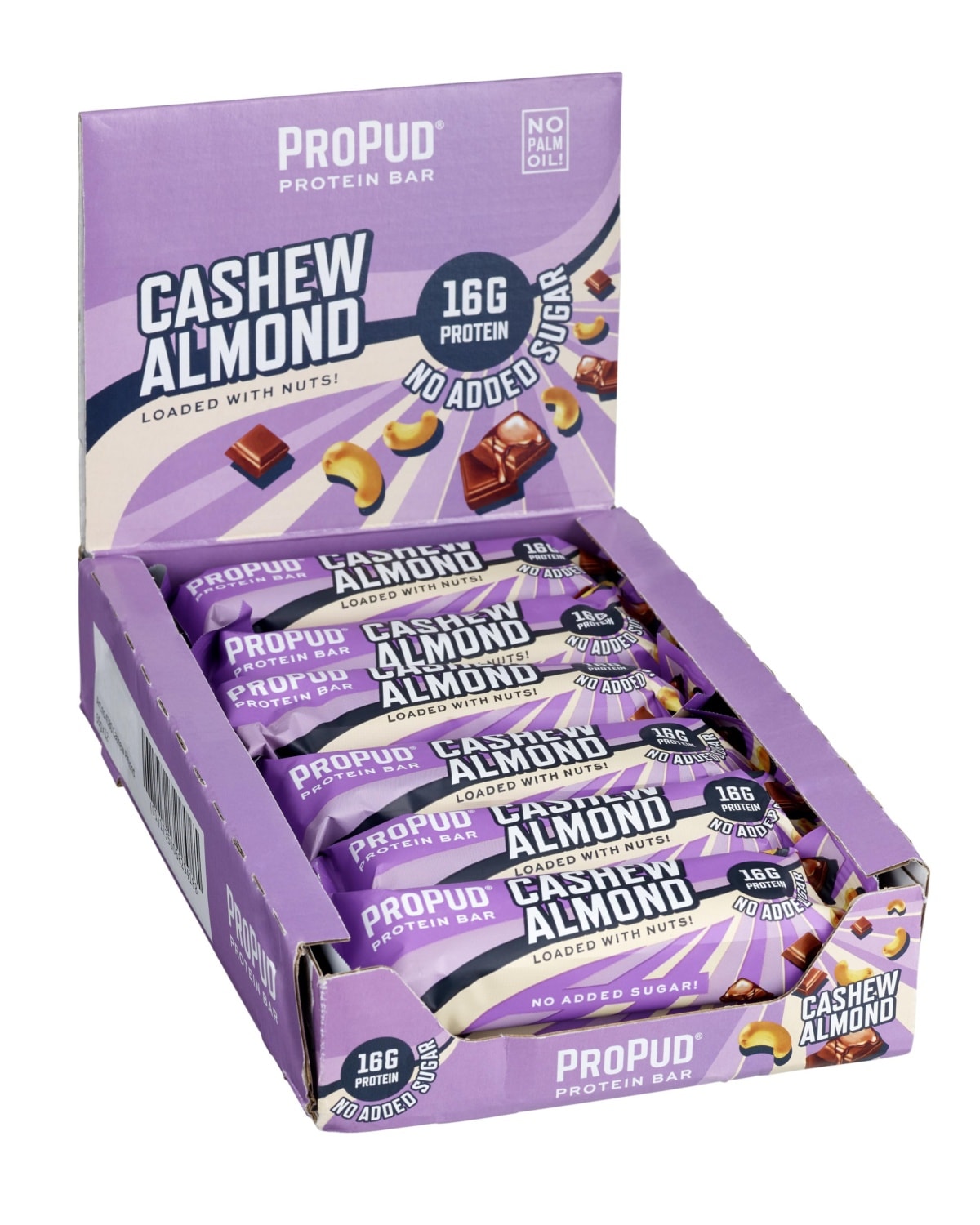 NJIE ProPud Protein Bar - Cashew Almond 12x55g - men