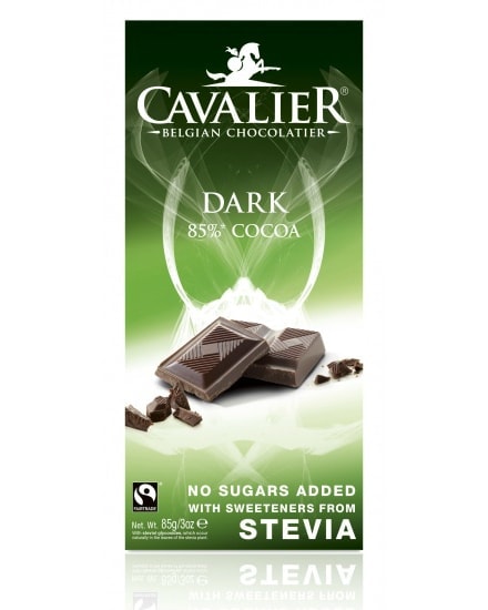 Cavalier Sukkerfri Mørk Sjokolade m/ Stevia 85g - gram protein