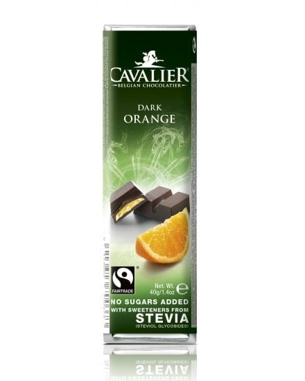 Cavalier Sukkerfri Sjokolade & Appelsin m/ Stevia 40g - gram protein