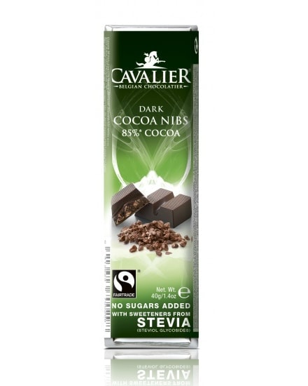 Cavalier Sukkerfri Mørk Sjokolade m/ Stevia 40g - gram protein