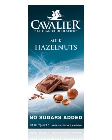 Cavalier Sukkerfri Hasselnøttsjokolade 85g - protein pulver