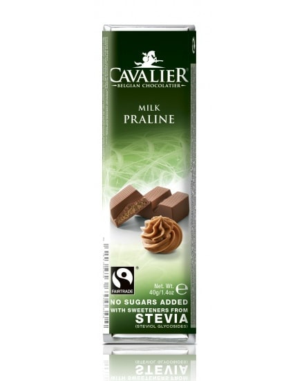 Cavalier Sukkerfri Nøttekremsjokolade m/ Stevia 40g - gram protein