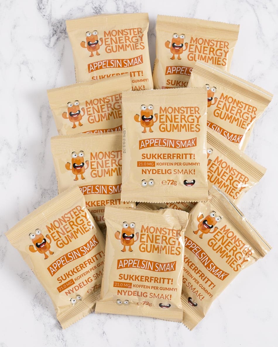 Monster - Sugar Free Energy Gummies - Appelsin 70g - 10-Pakning!