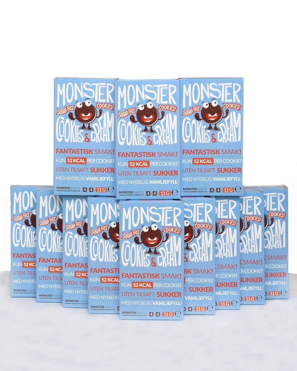 Monster Sugar-Free Cookies 12x176g - PAKKETILBUD