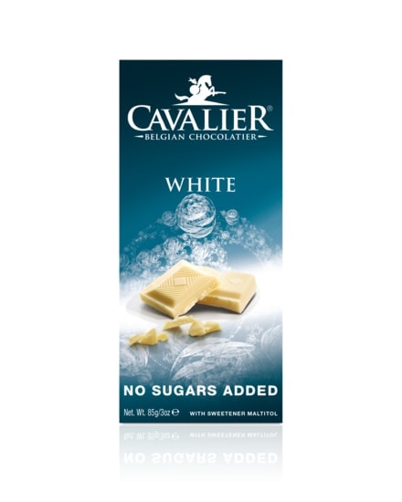 Cavalier Sukkerfri Hvit Sjokolade 85g - protein pulver