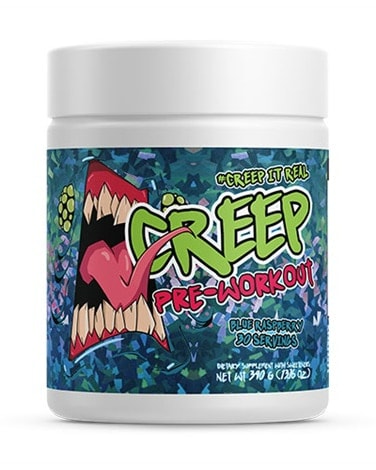 Creep Pre-Workout 390g - Blue Raspberry - water