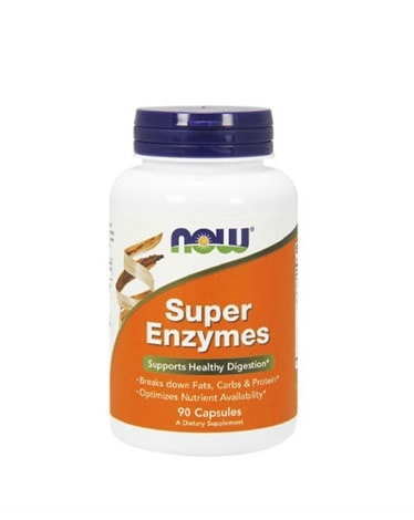 NOW Foods Super Enzymes 90 Caps - with protein