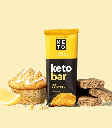 Perfect Keto Keto Bars - Lemon Poppy Seed 45g - body fuel