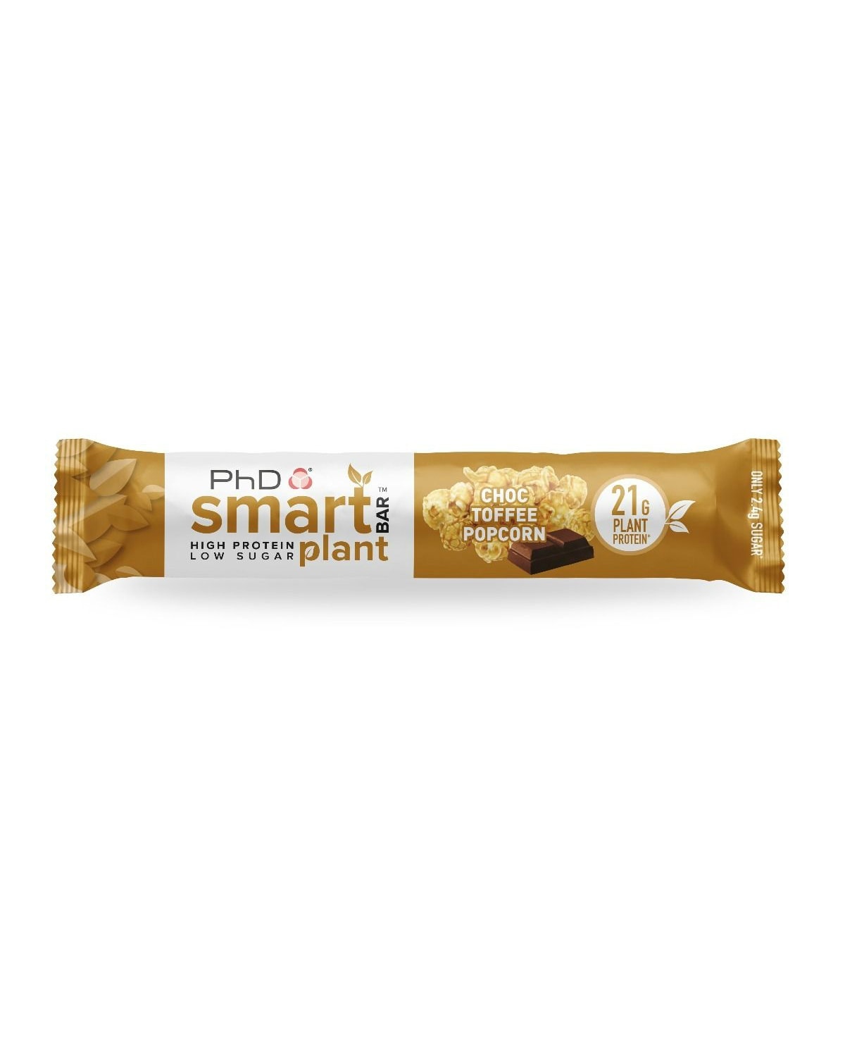 PhD Vegan Smart Bars Toffee Popcorn 64g - high protein low fat