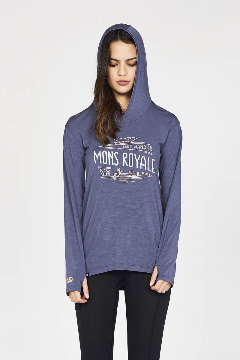 Mons Royale Wanaka Paige Longline, Stone - S - merino ull