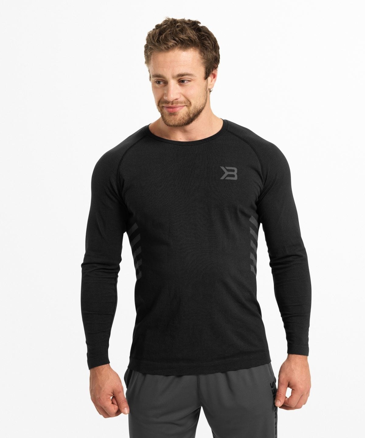Better Bodies Hamilton LS - Wash black - XL