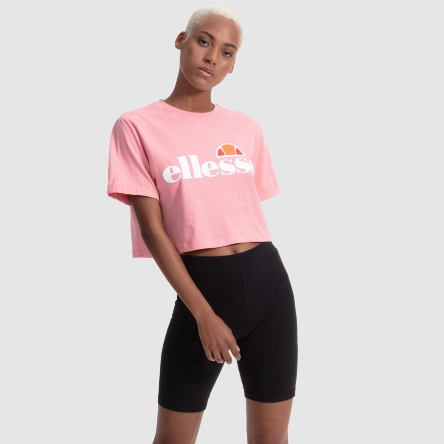 Ellesse Alberta Cropped T-shirt - Soft Pink - M - skjorte dame
